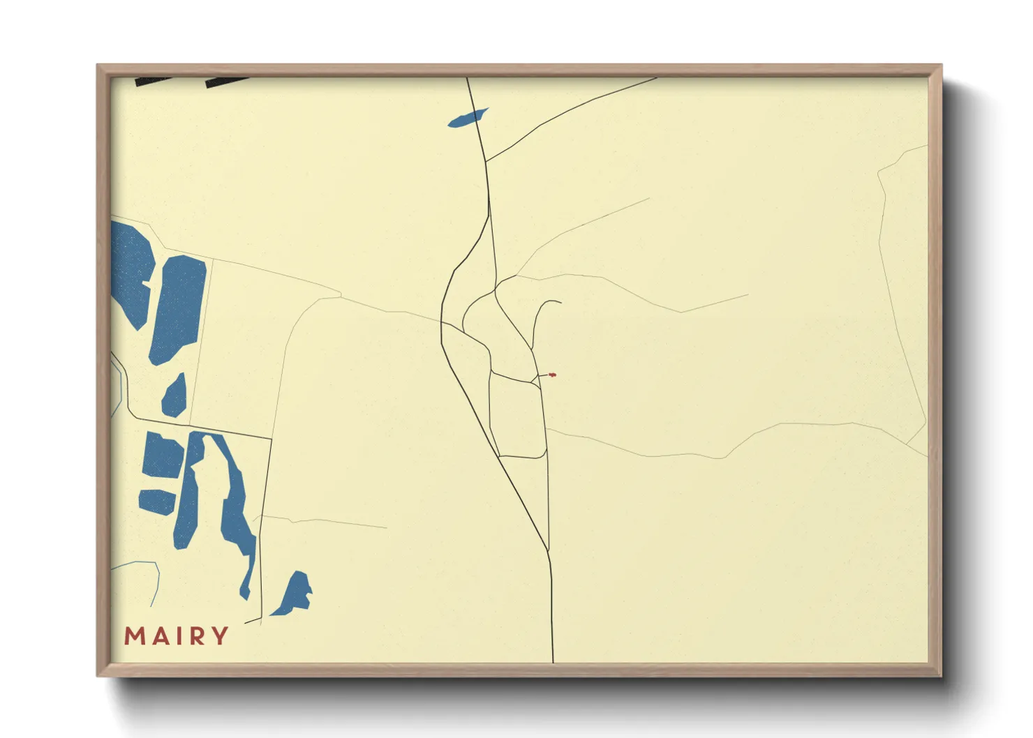 Une affiche de carte sur Mairy