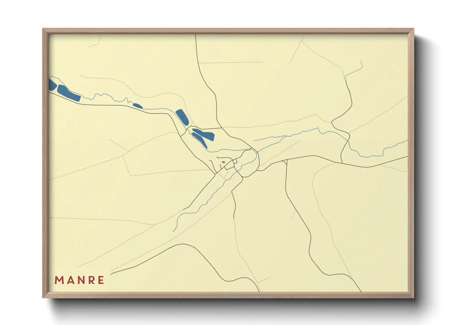 Une affiche de carte sur Manre