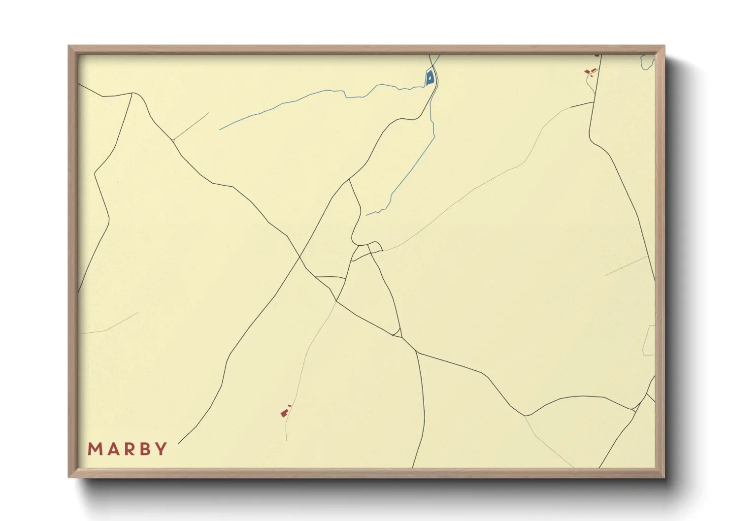 Une affiche de carte sur Marby