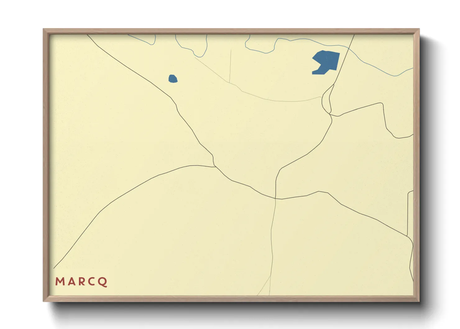 Une affiche de carte sur Marcq