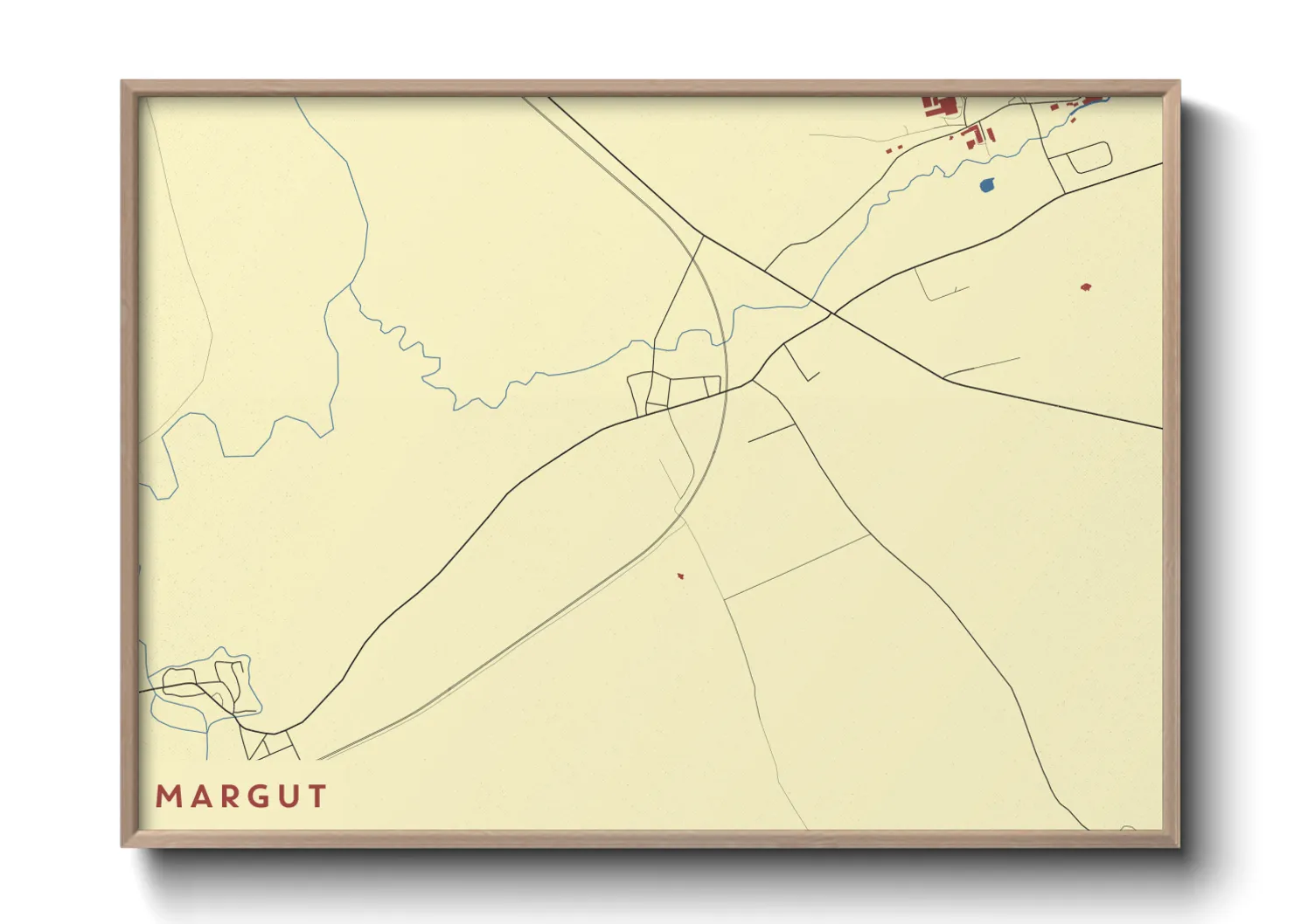 Une affiche de carte sur Margut