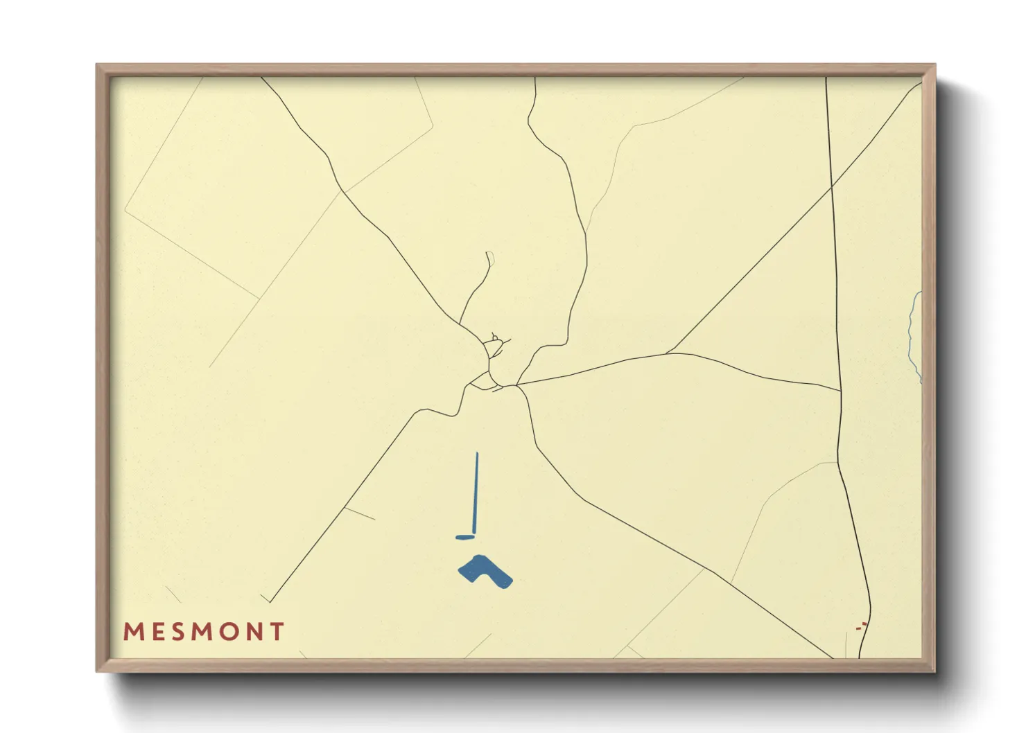 Une affiche de carte sur Mesmont