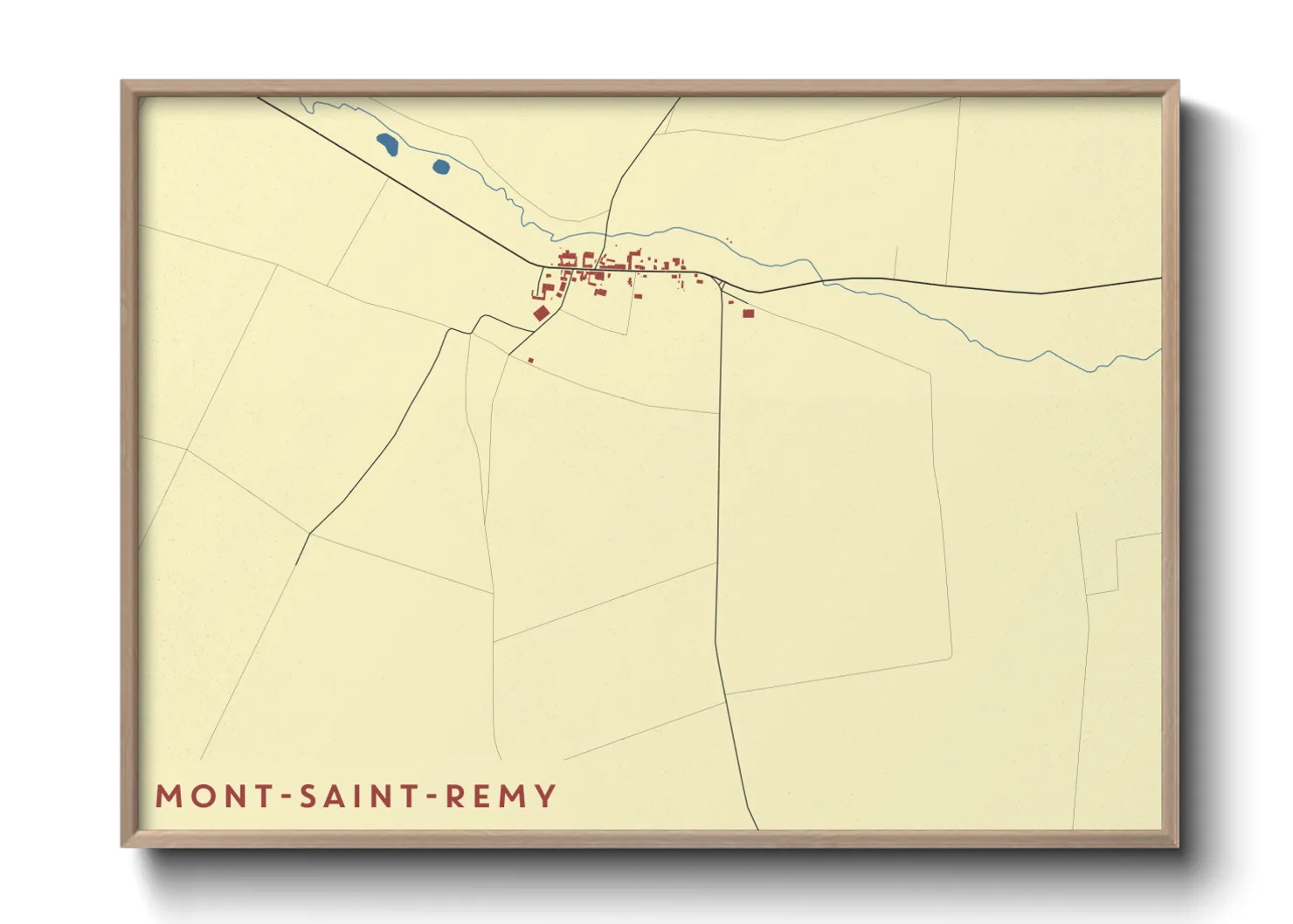 Une affiche de carte sur Mont-Saint-Remy