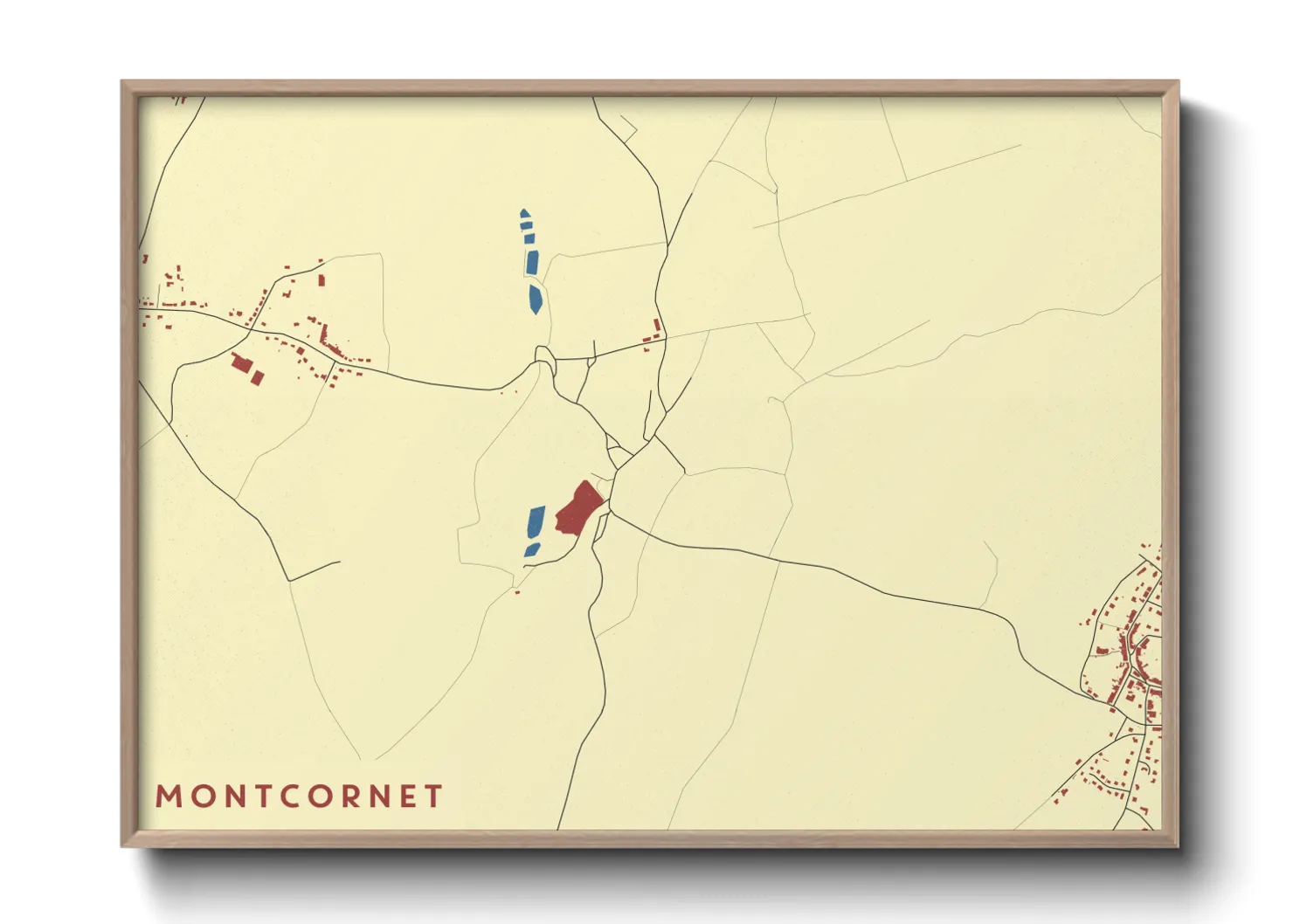 Une affiche de carte sur Montcornet