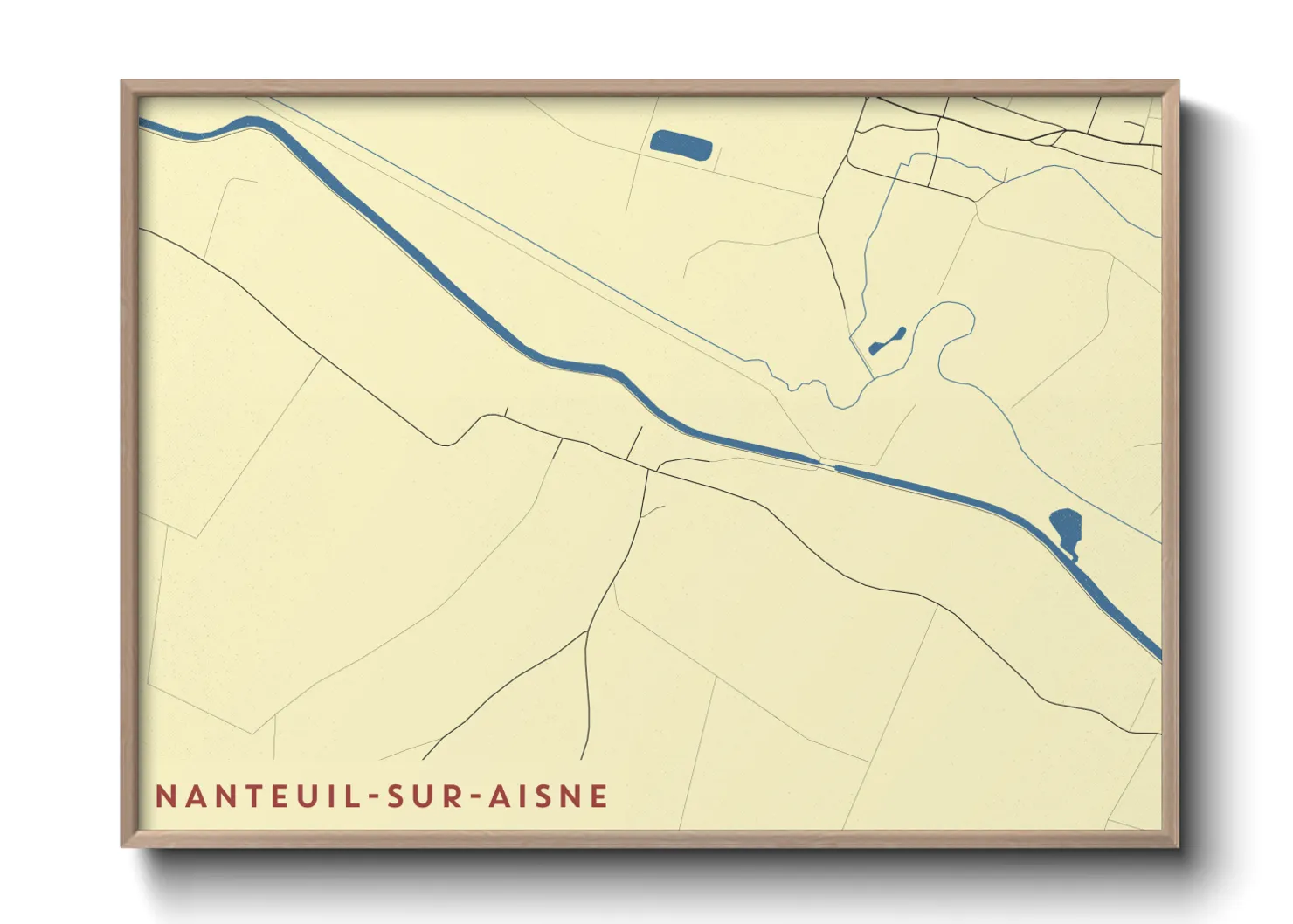 Une affiche de carte sur Nanteuil-sur-Aisne