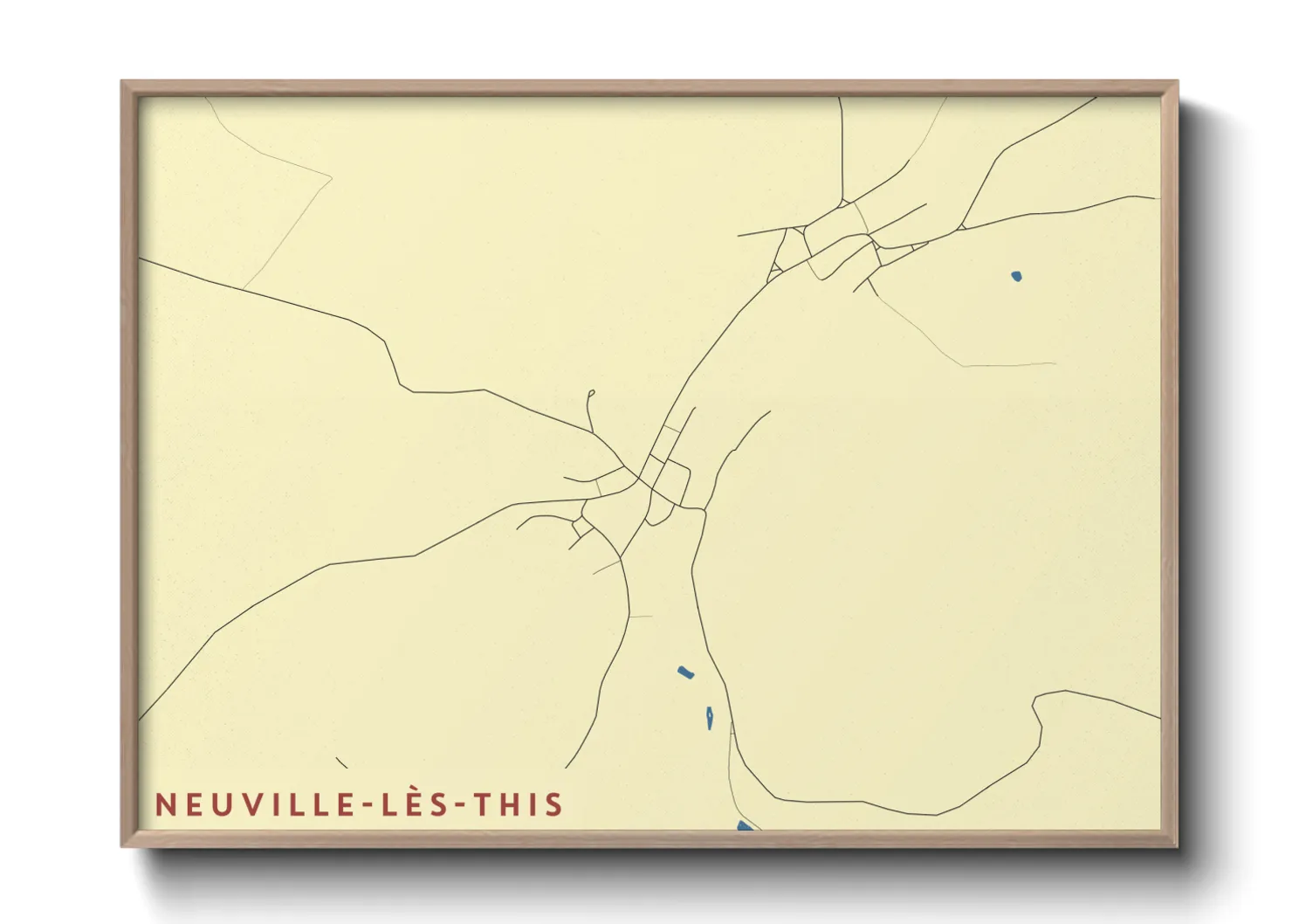Une affiche de carte sur Neuville-lès-This