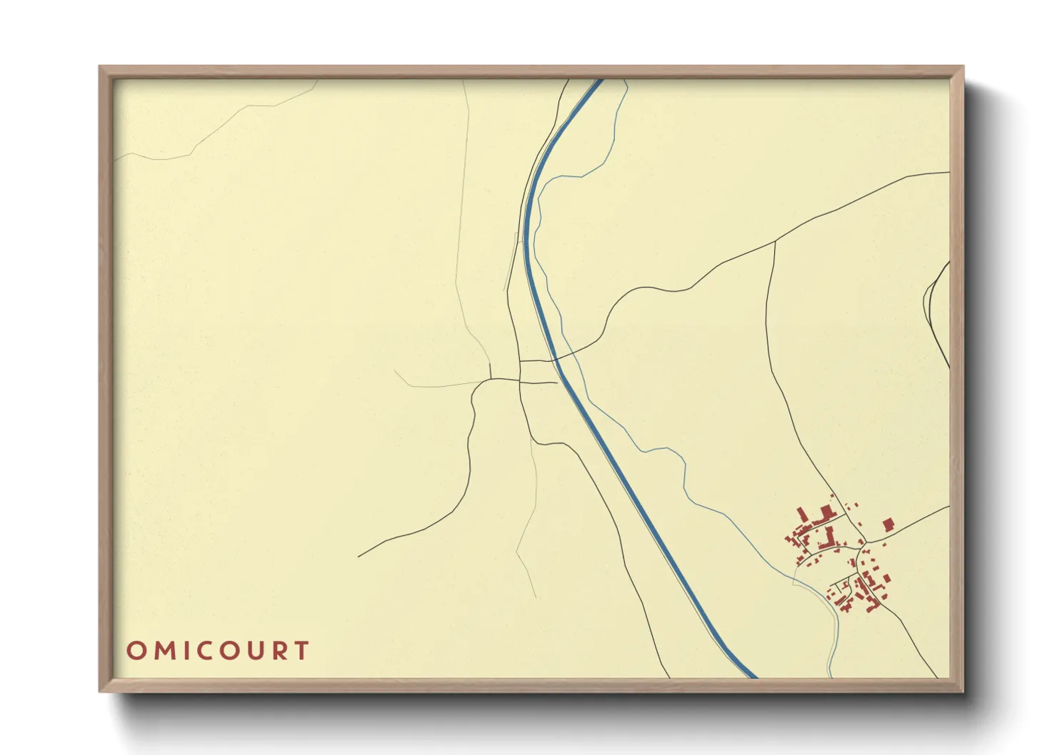Une affiche de carte sur Omicourt