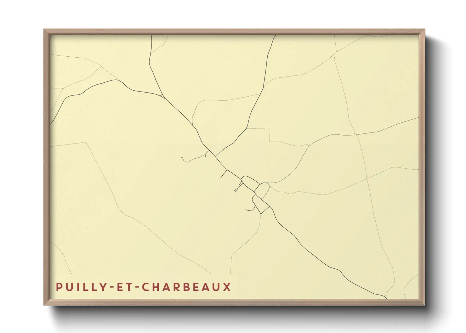 Une affiche de carte sur Puilly-et-Charbeaux