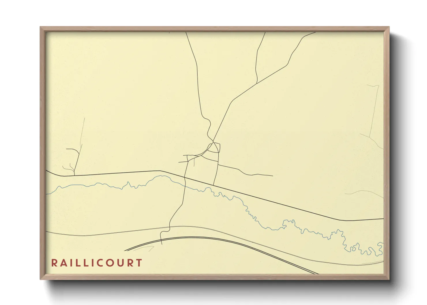 Une affiche de carte sur Raillicourt