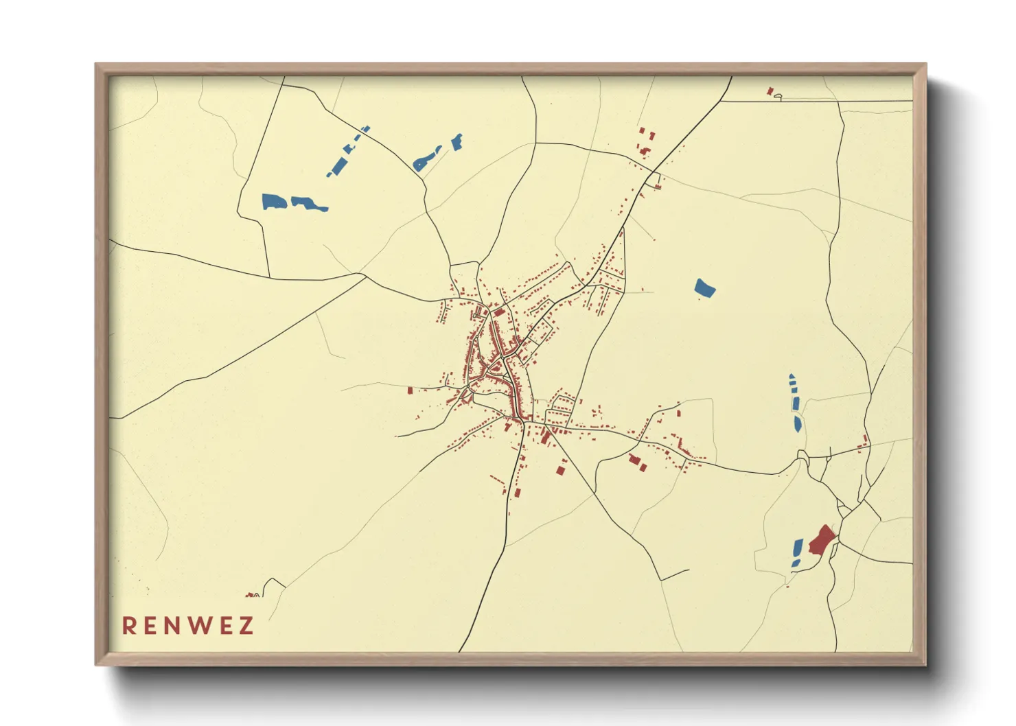 Une affiche de carte sur Renwez