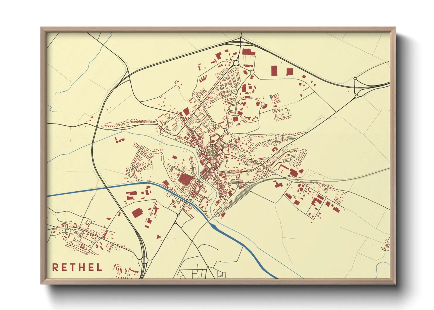 Une affiche de carte sur Rethel