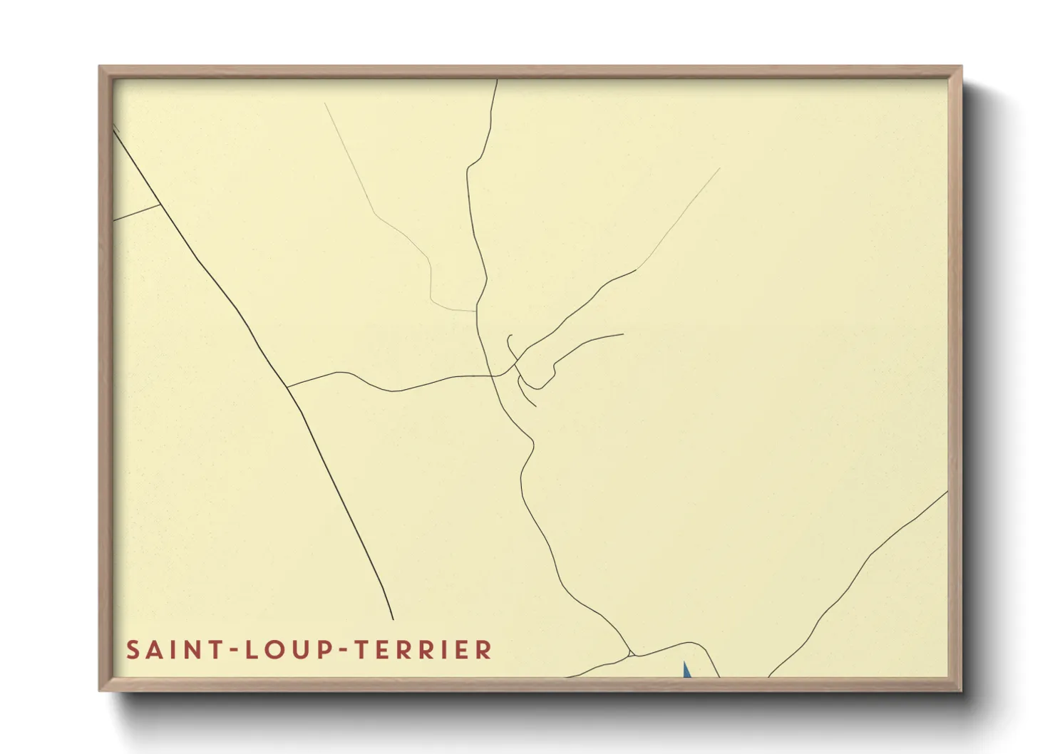 Une affiche de carte sur Saint-Loup-Terrier