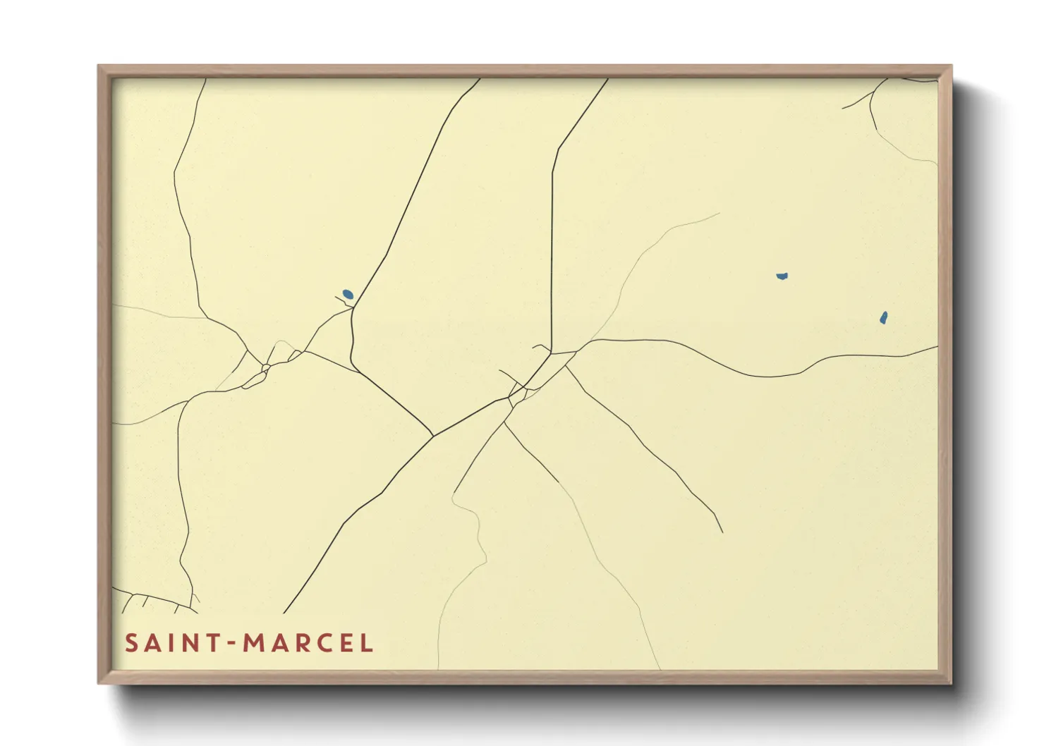 Une affiche de carte sur Saint-Marcel