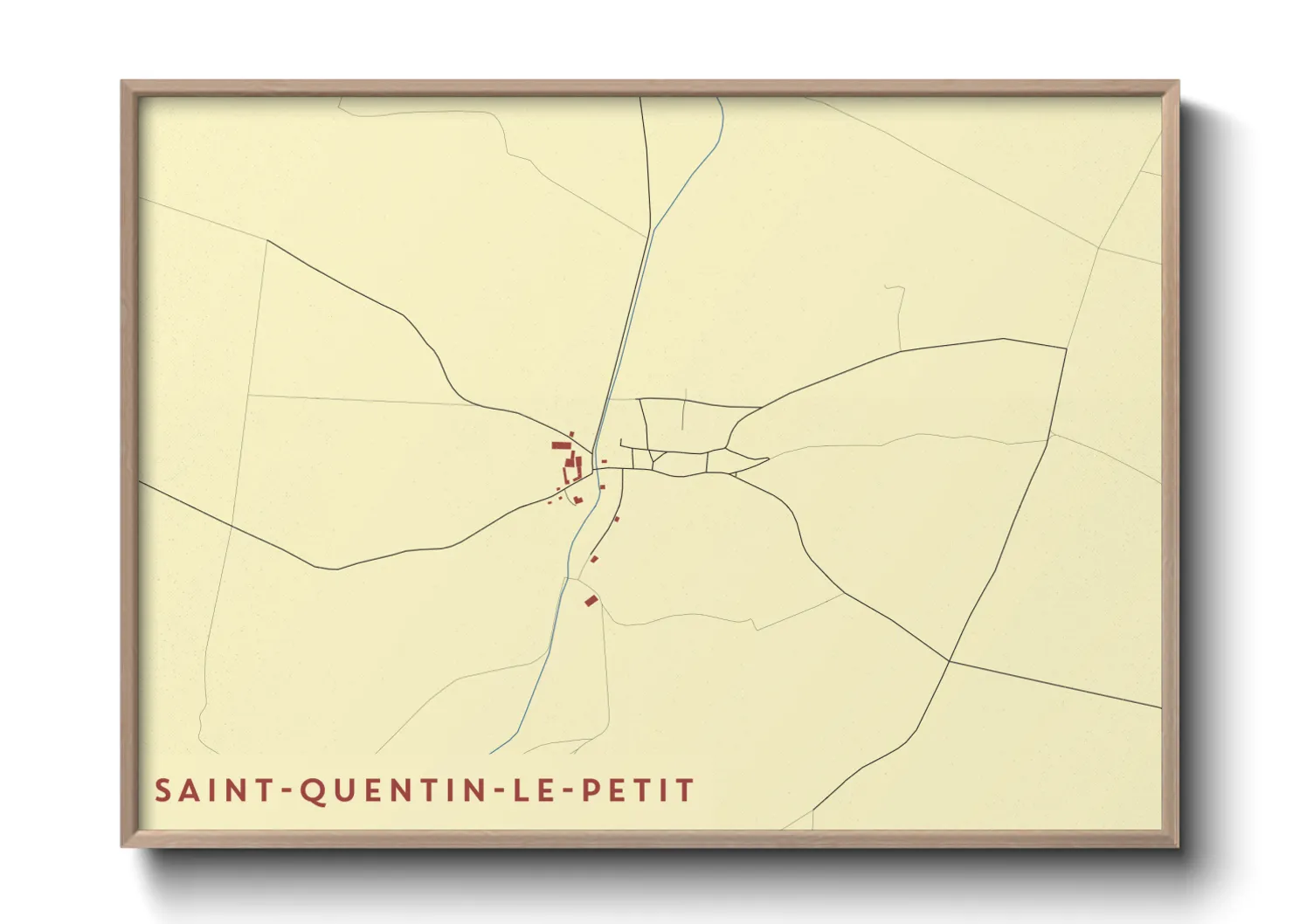 Une affiche de carte sur Saint-Quentin-le-Petit