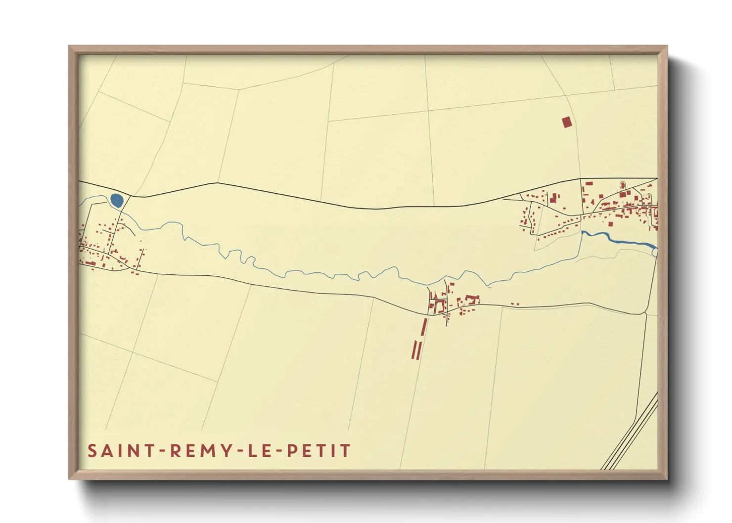 Une affiche de carte sur Saint-Remy-le-Petit