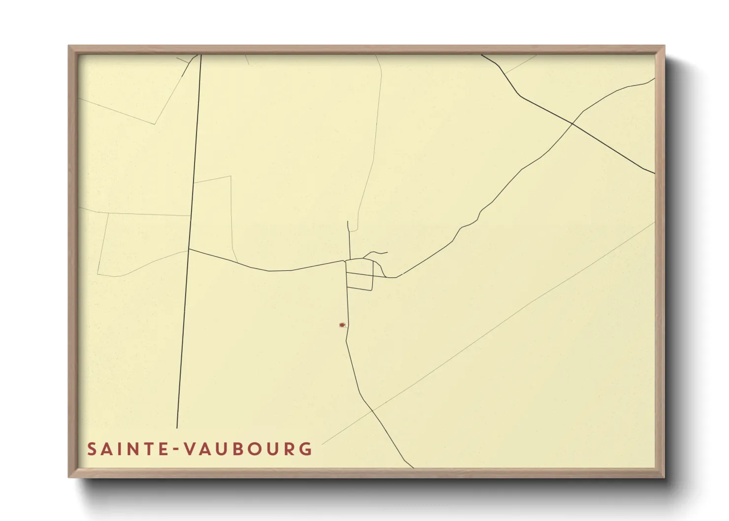 Une affiche de carte sur Sainte-Vaubourg