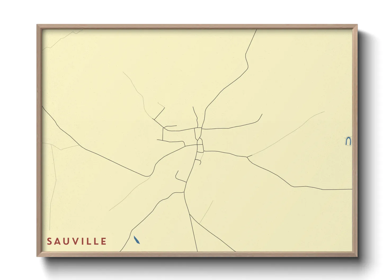 Une affiche de carte sur Sauville