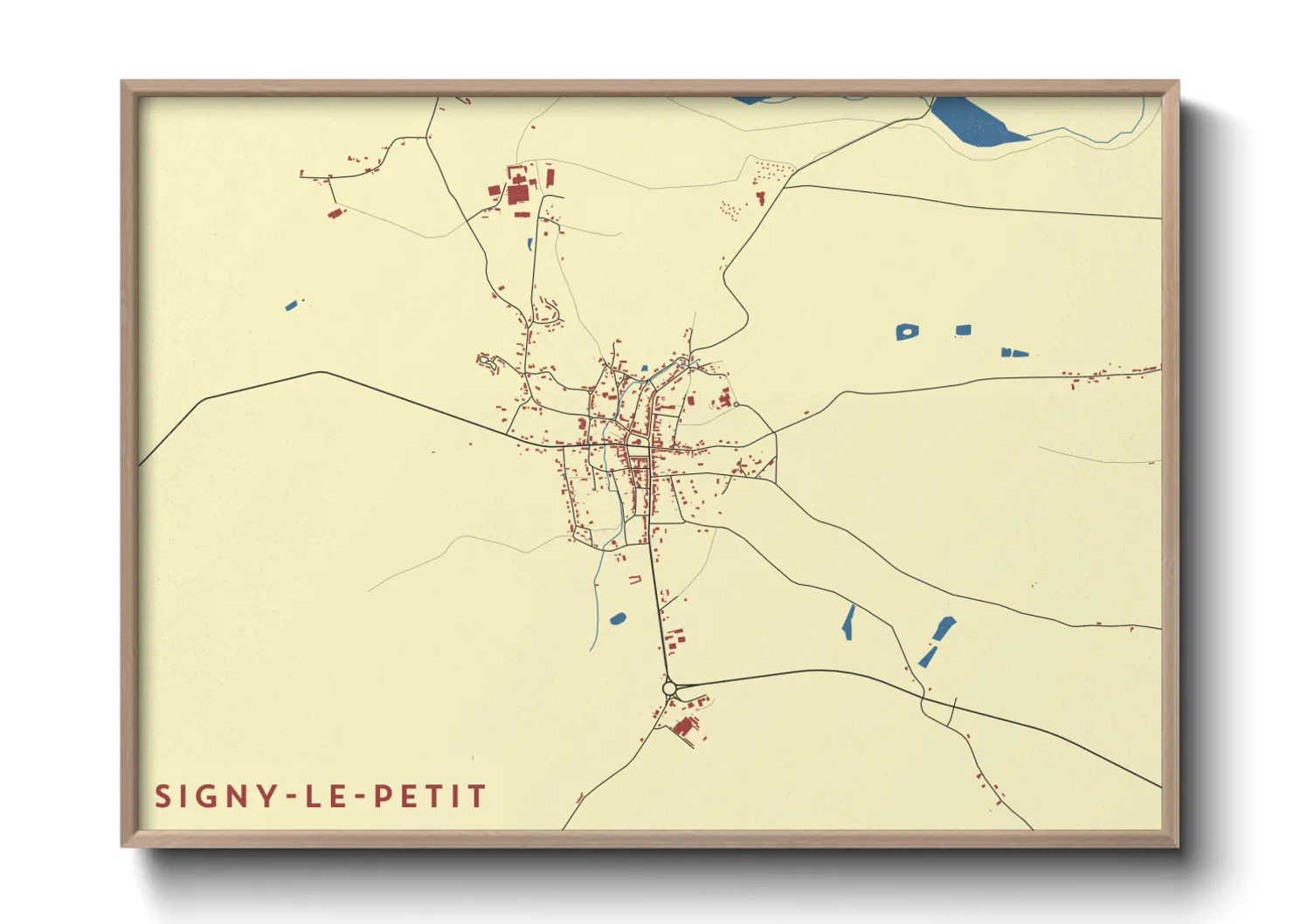 Une affiche de carte sur Signy-le-Petit