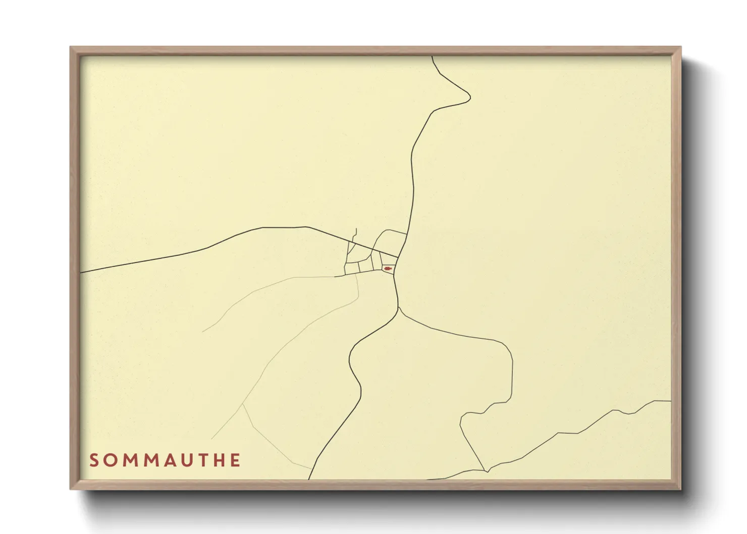 Une affiche de carte sur Sommauthe