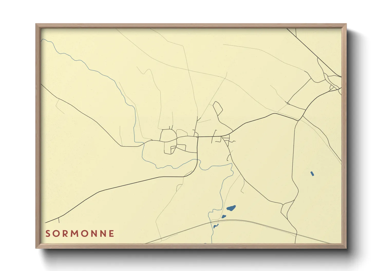 Une affiche de carte sur Sormonne