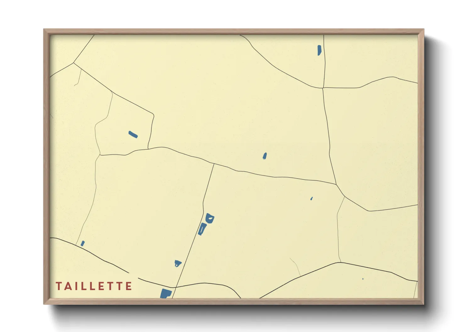 Une affiche de carte sur Taillette
