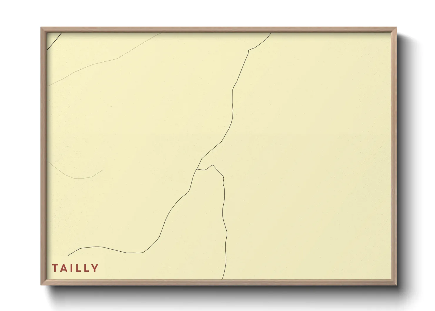 Une affiche de carte sur Tailly