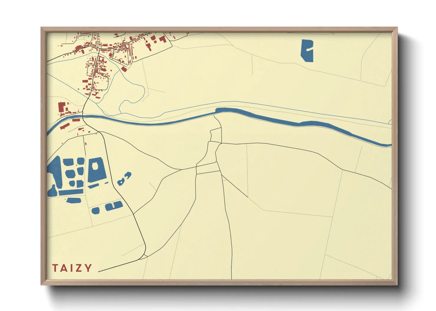 Une affiche de carte sur Taizy