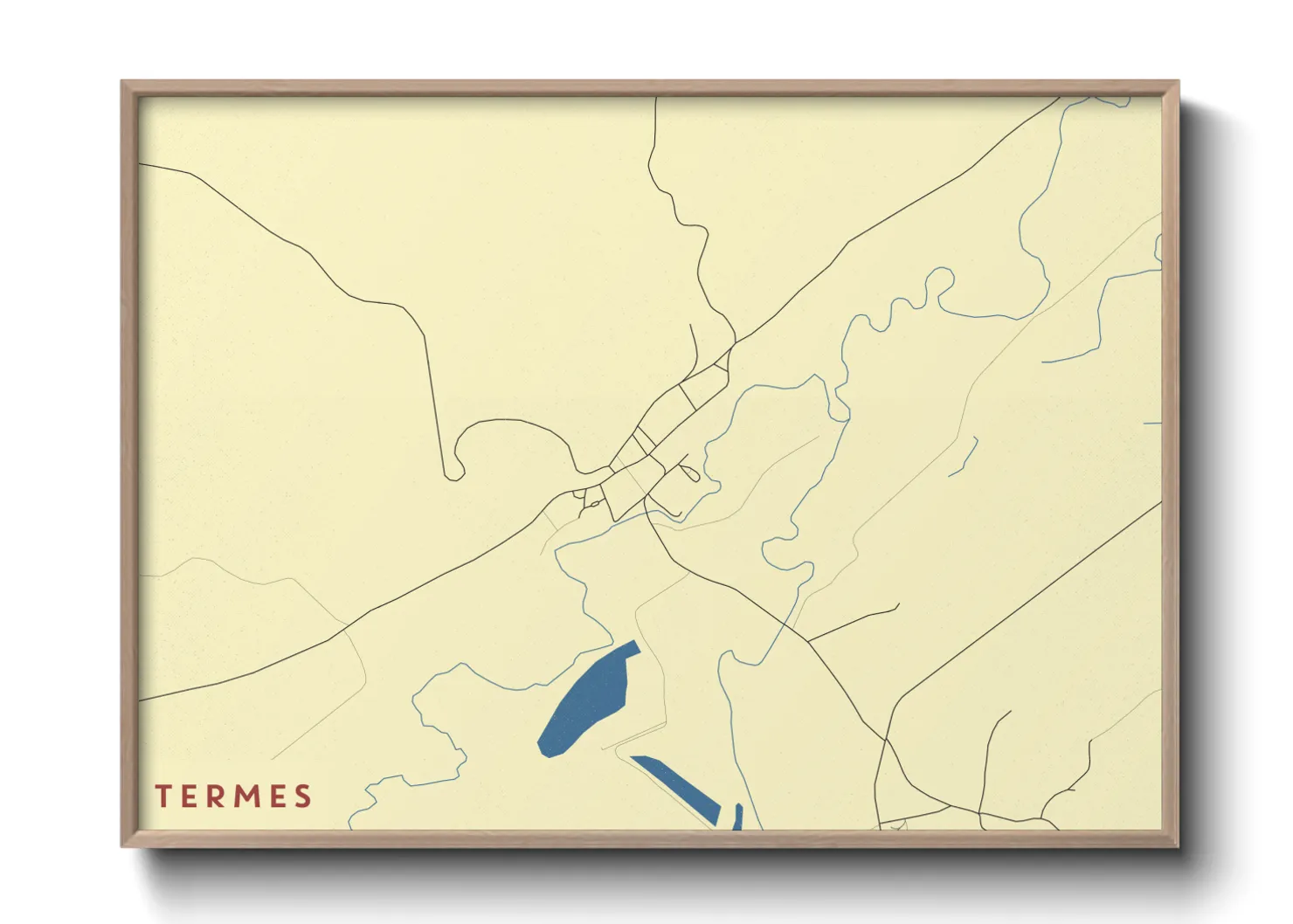 Une affiche de carte sur Termes