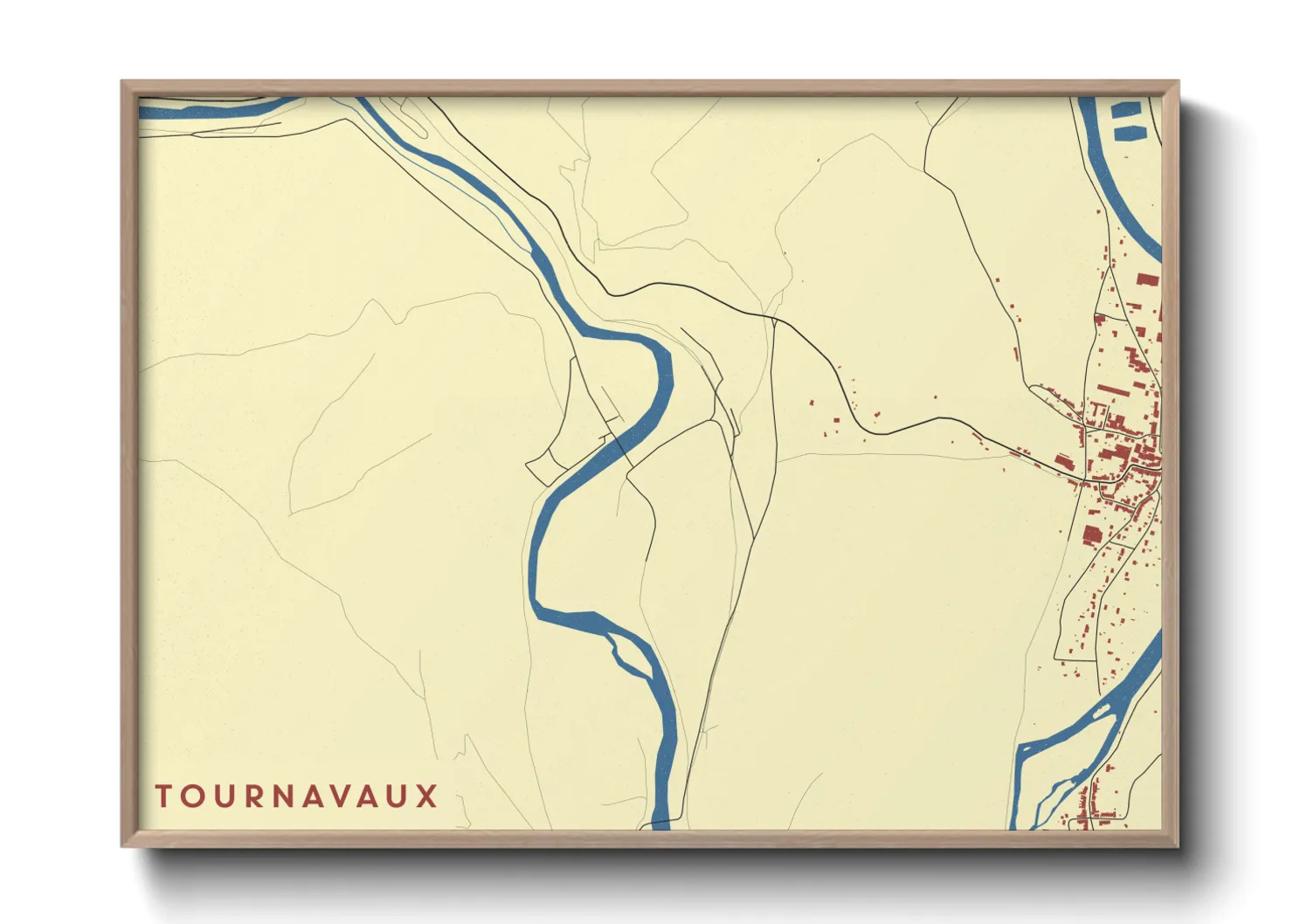 Une affiche de carte sur Tournavaux