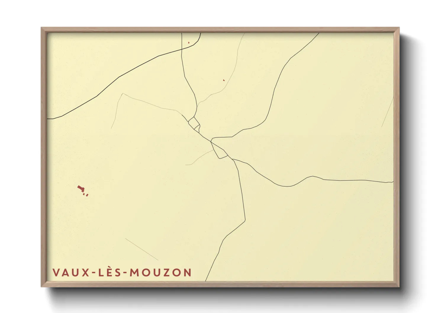 Une affiche de carte sur Vaux-lès-Mouzon