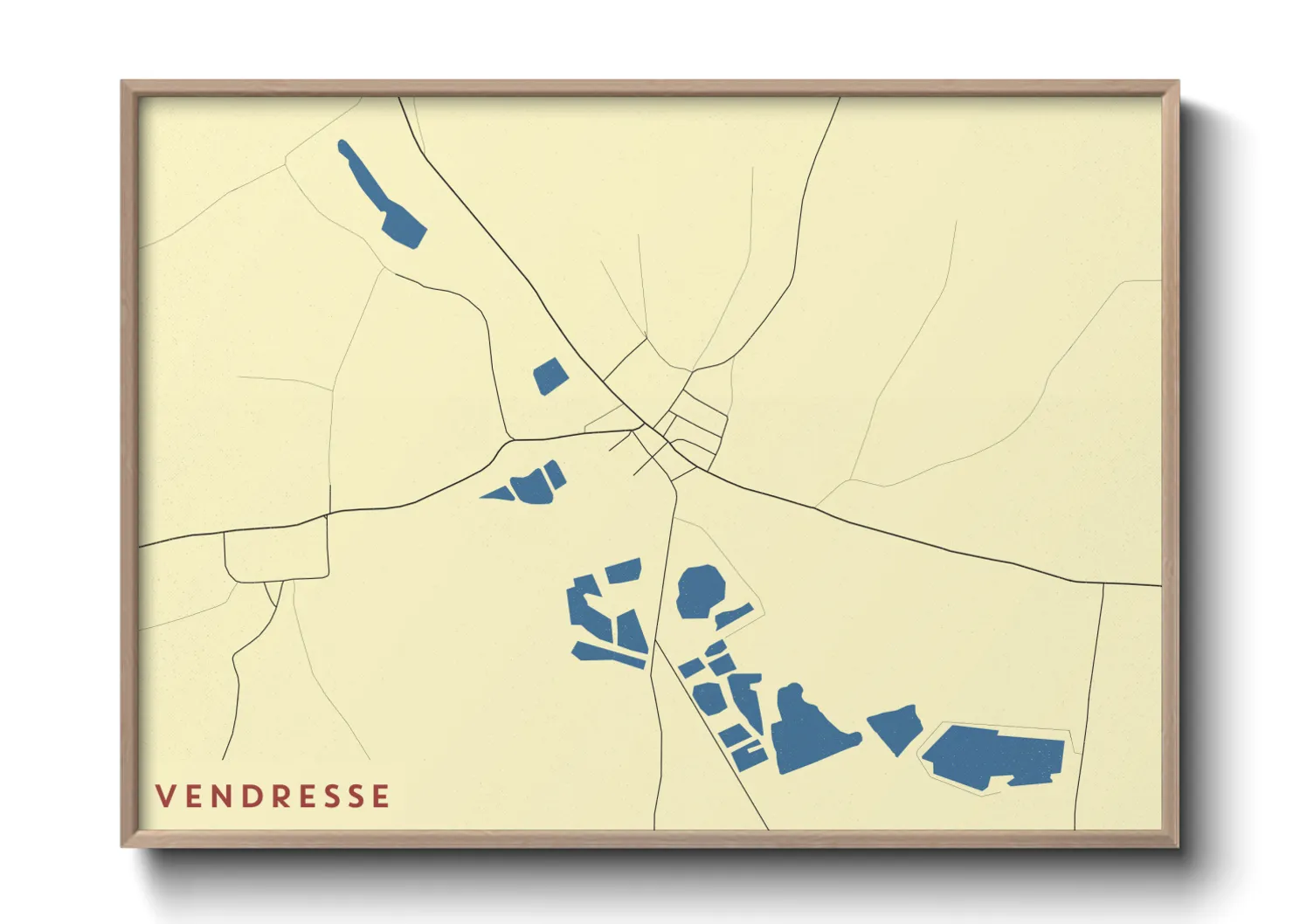 Une affiche de carte sur Vendresse