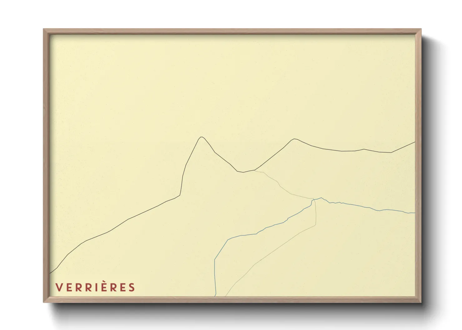 Une affiche de carte sur Verrières