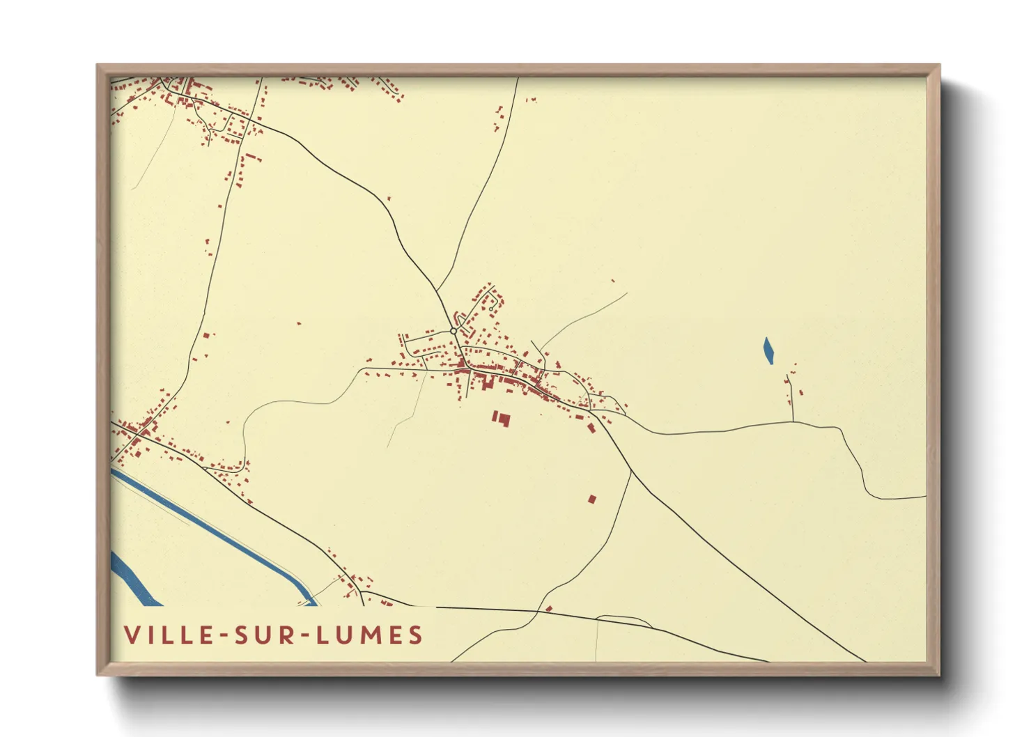 Une affiche de carte sur Ville-sur-Lumes