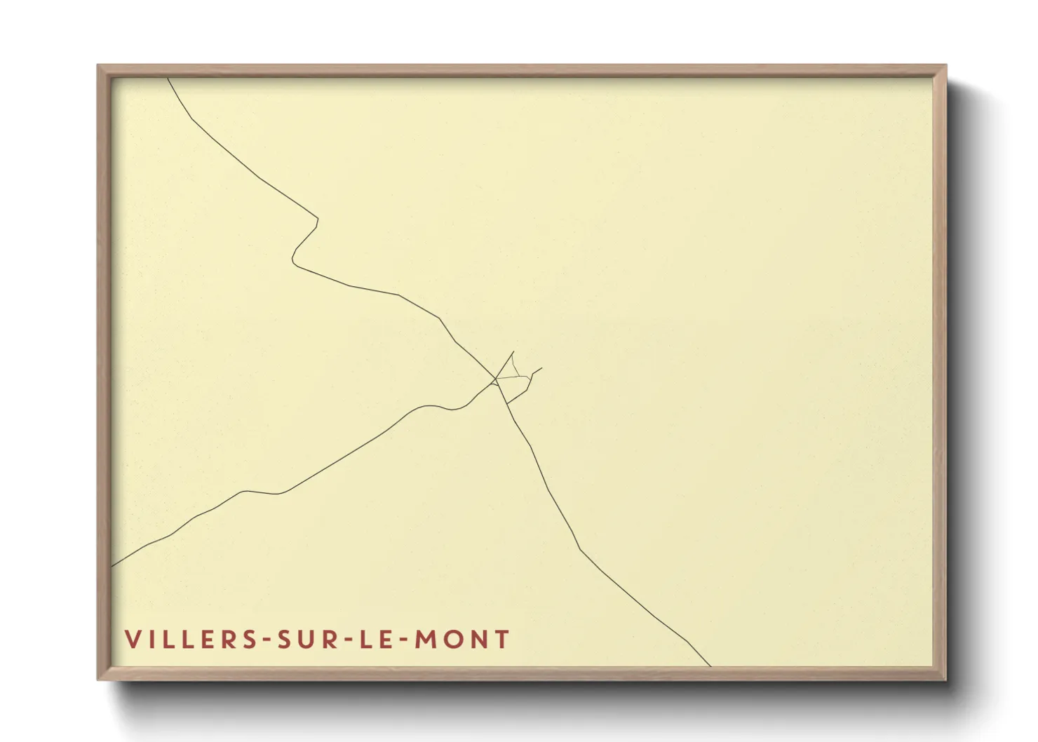 Une affiche de carte sur Villers-sur-le-Mont