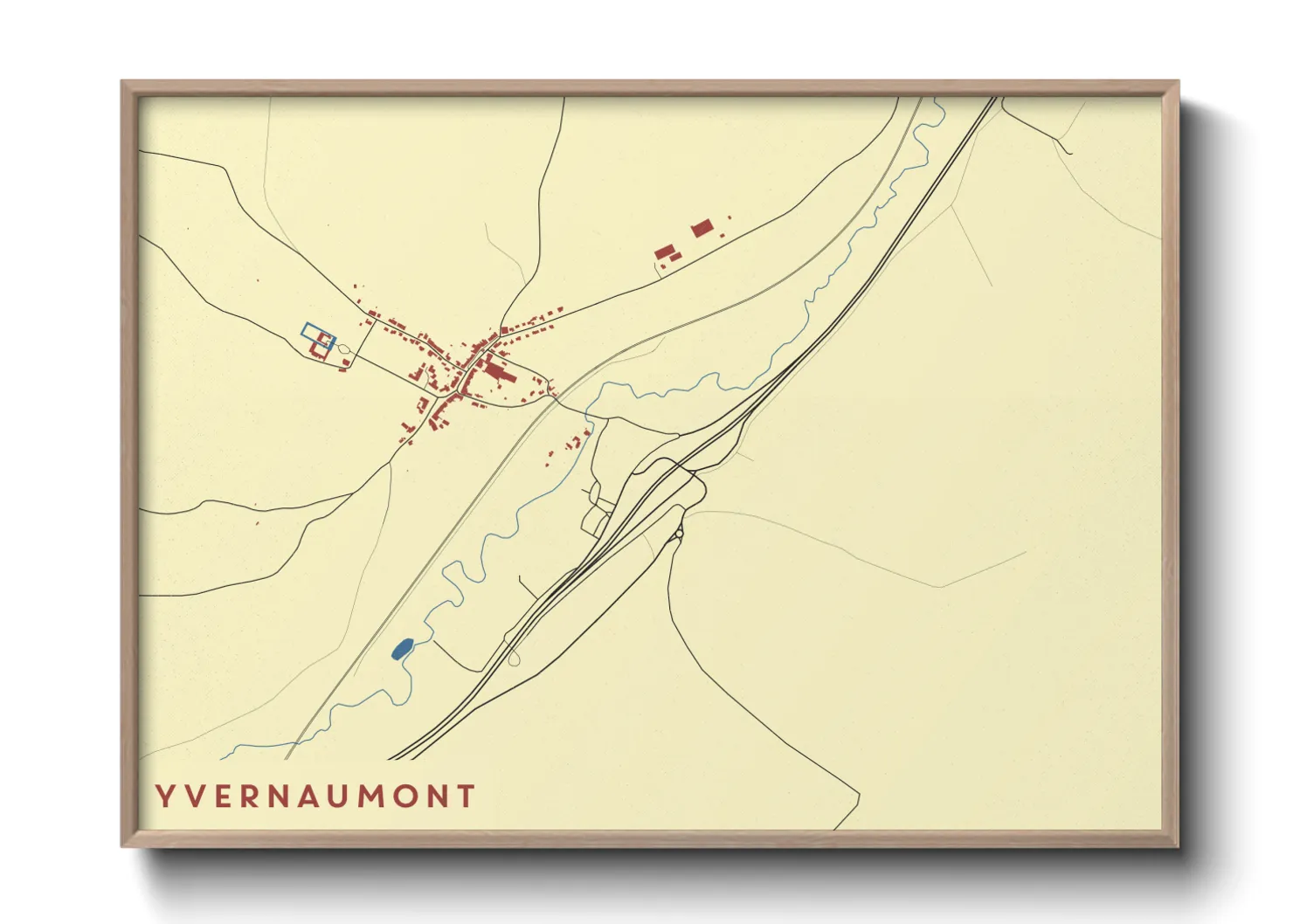 Une affiche de carte sur Yvernaumont