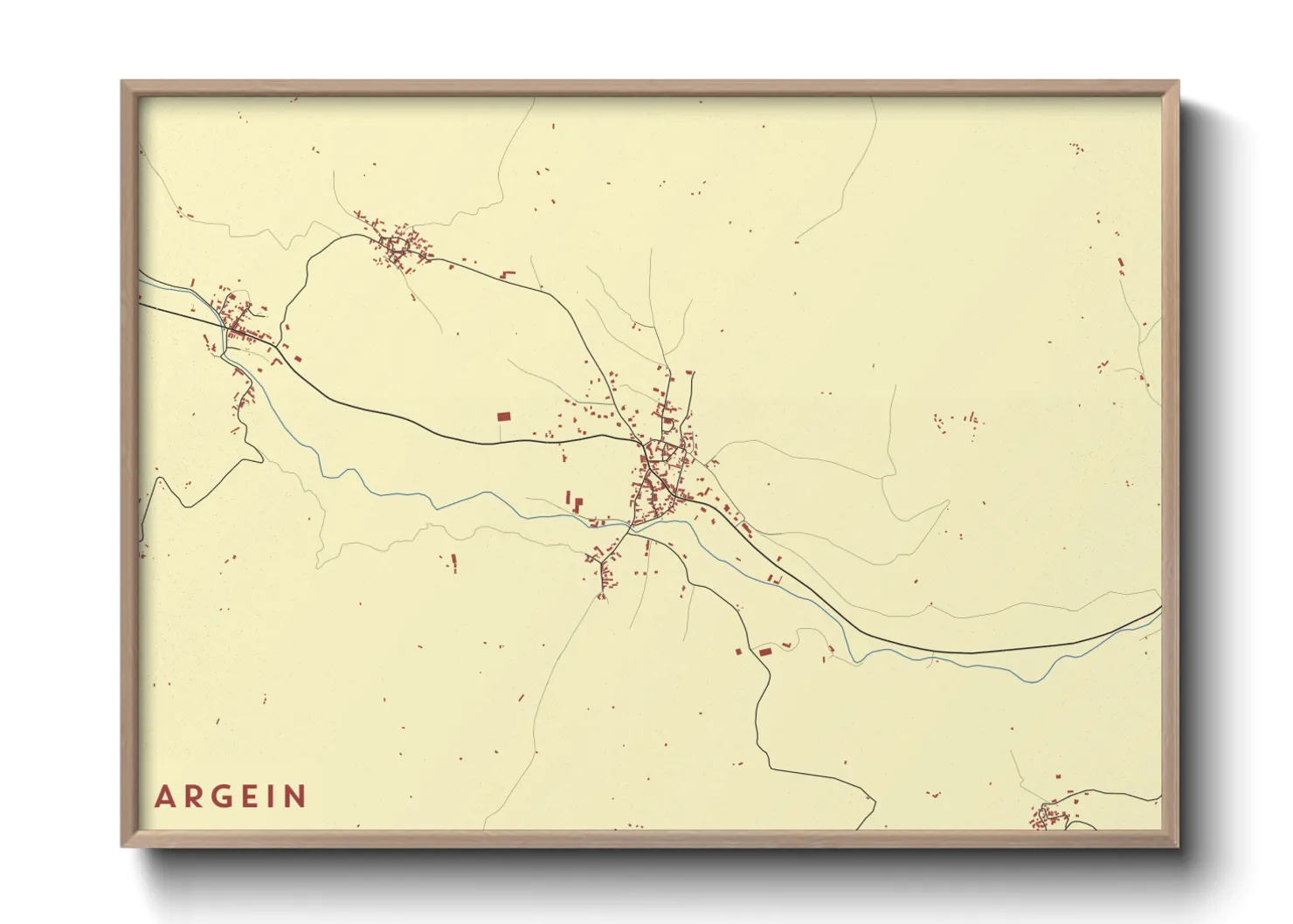 Une affiche de carte sur Argein