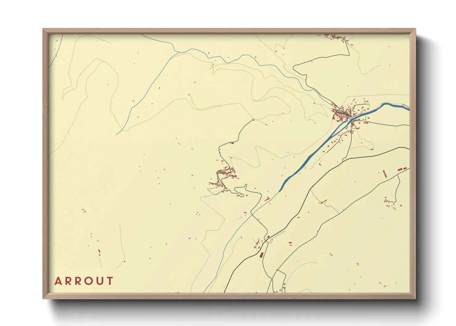 Une affiche de carte sur Arrout