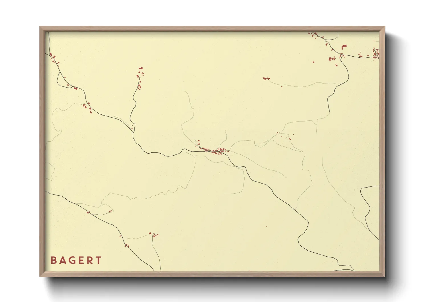 Une affiche de carte sur Bagert