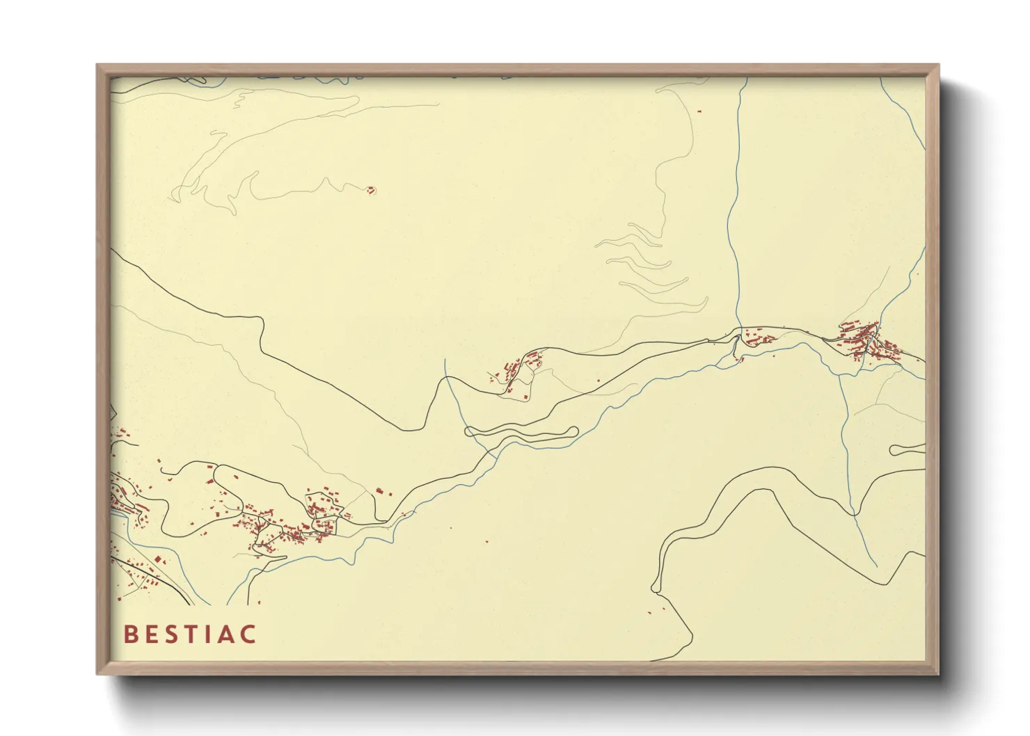 Une affiche de carte sur Bestiac