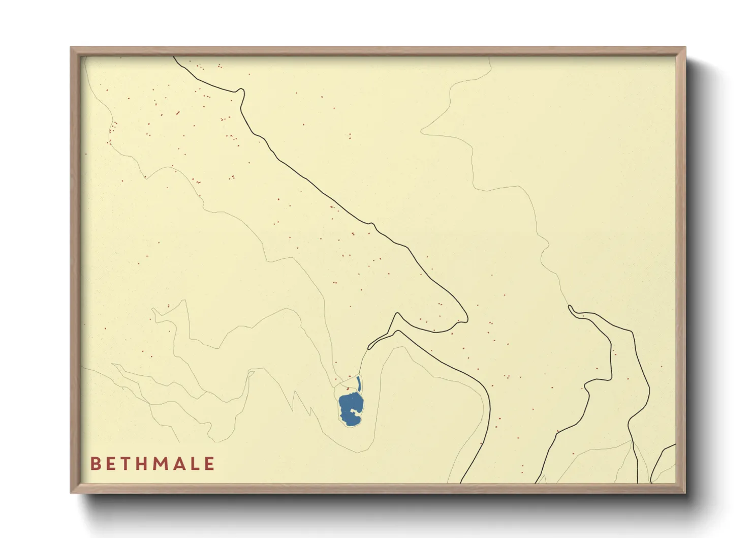 Une affiche de carte sur Bethmale