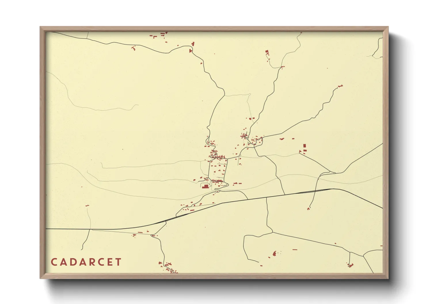 Une affiche de carte sur Cadarcet