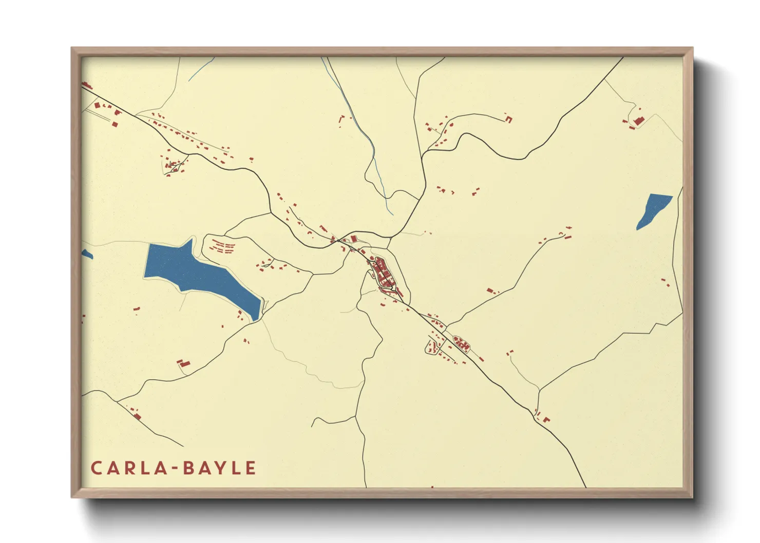 Une affiche de carte sur Carla-Bayle