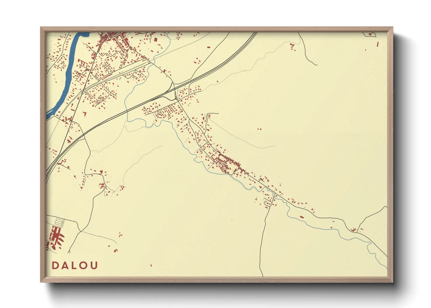 Une affiche de carte sur Dalou