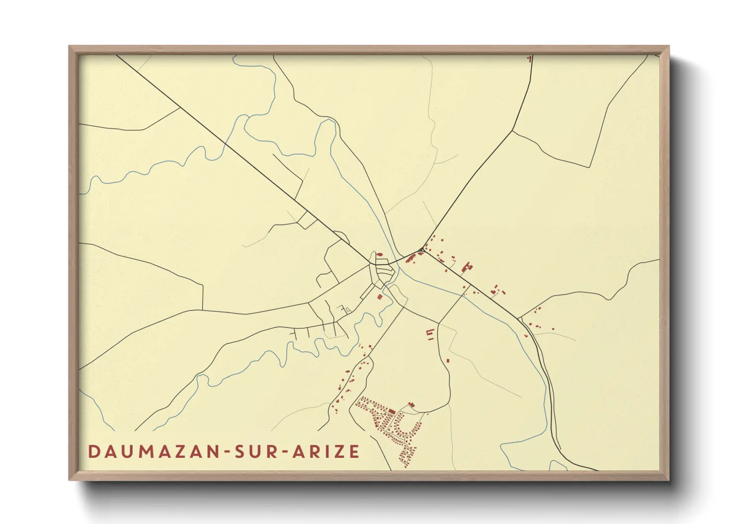 Une affiche de carte sur Daumazan-sur-Arize