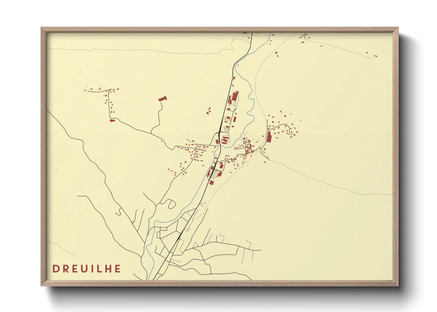 Une affiche de carte sur Dreuilhe