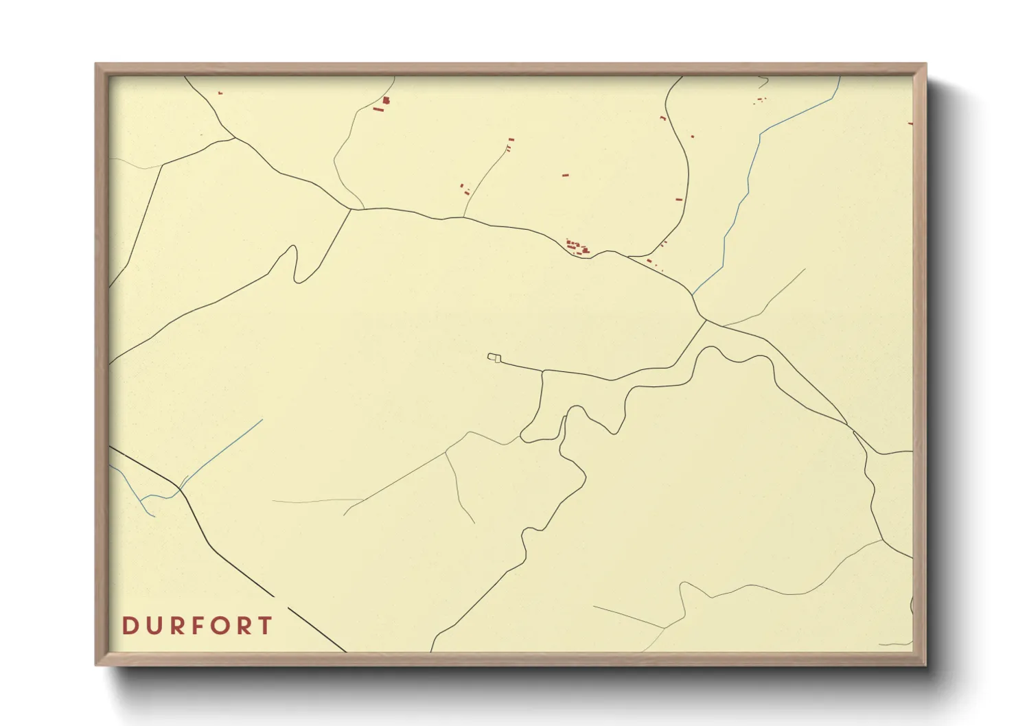 Une affiche de carte sur Durfort