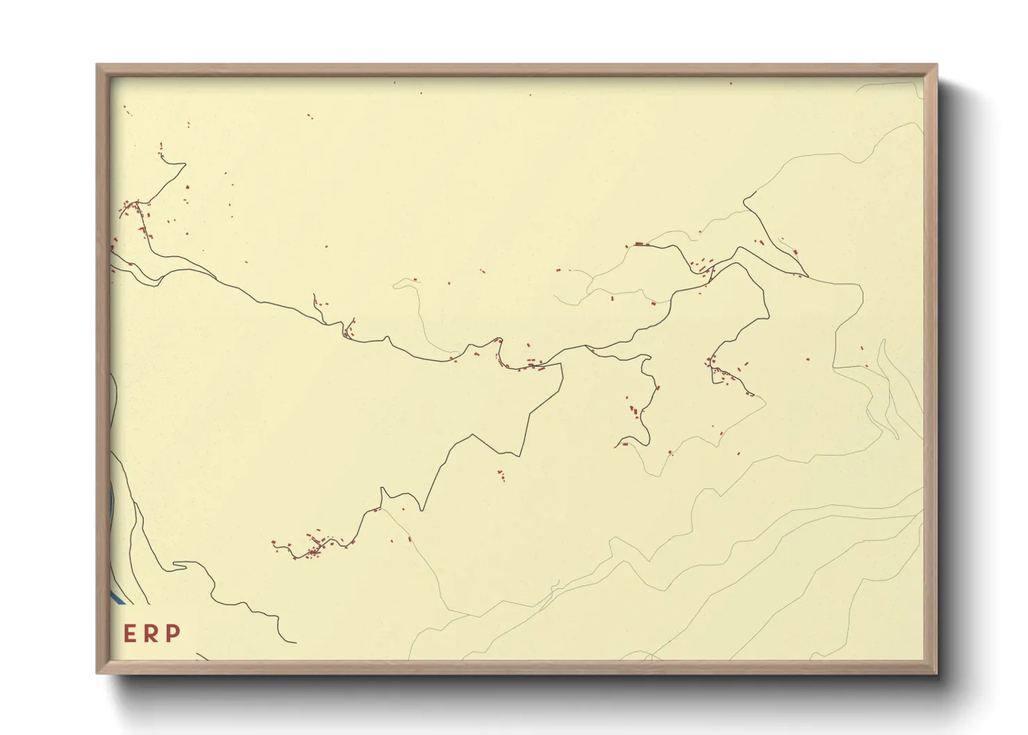 Une affiche de carte sur Erp