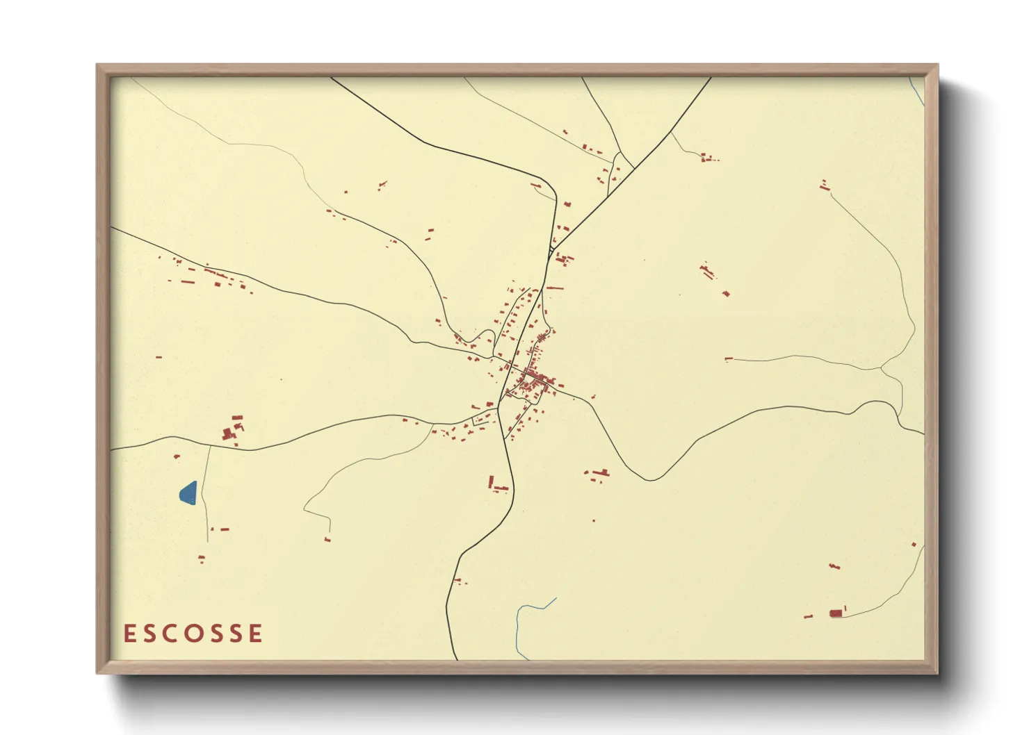 Une affiche de carte sur Escosse