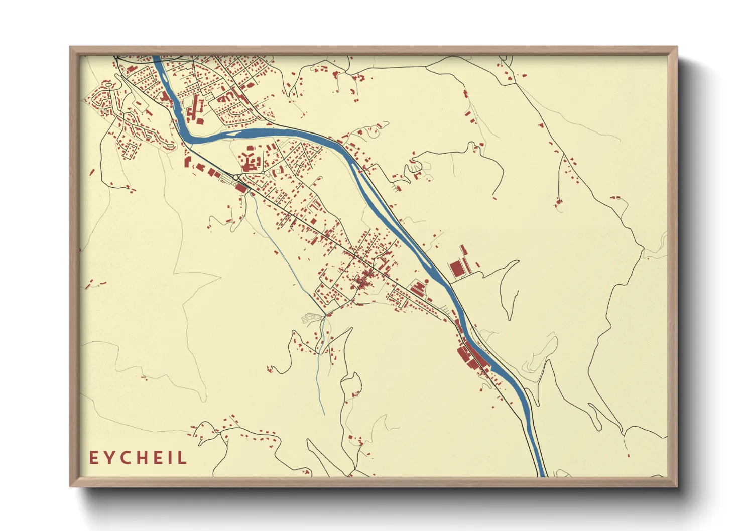 Une affiche de carte sur Eycheil