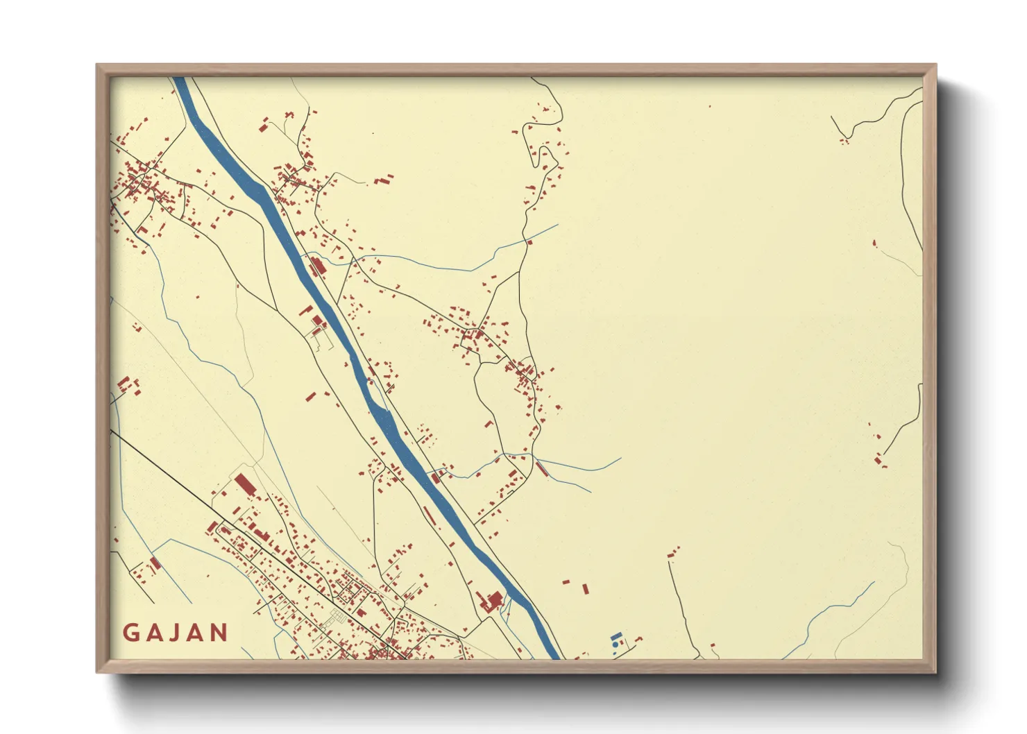 Une affiche de carte sur Gajan